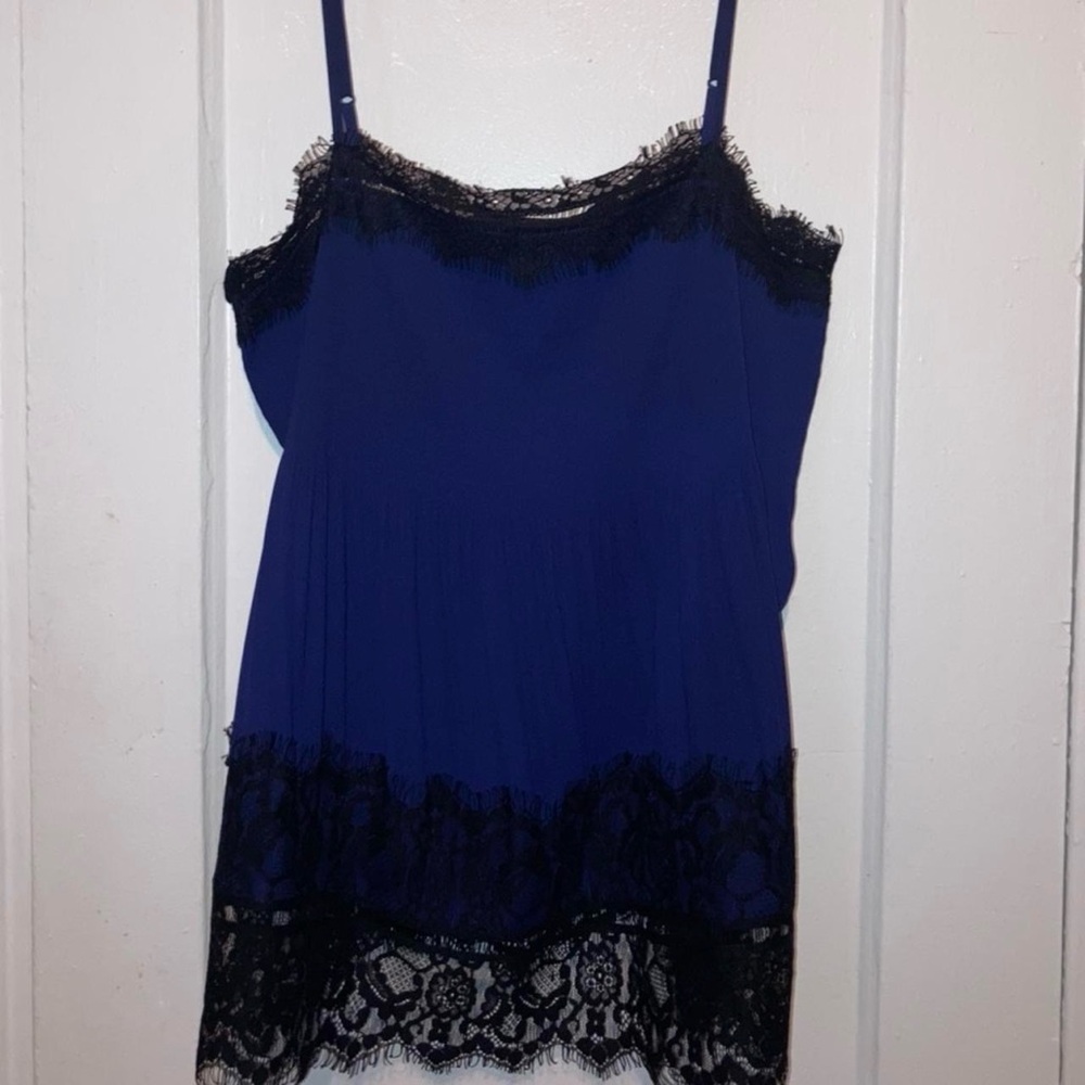 Express Smocked Lace Trim Cami